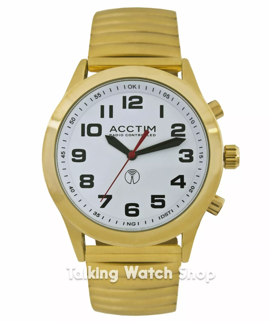 Acctim Men s Radio Controlled Watch with Expanding Strap Gold