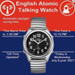 1100 - Atomic English Talking unisex Watch with Loud Alarm