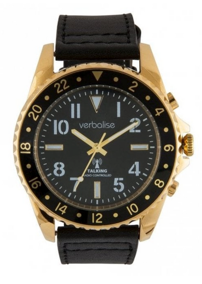 VMRC-DG Mens Deluxe Talking Watch Gold Plated