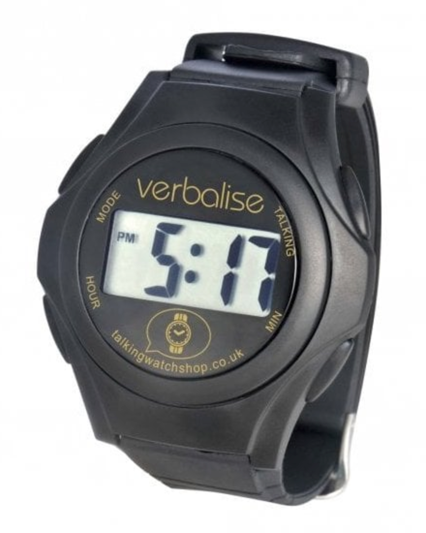 TALK01 - Unisex Digital Talking Watch, Black