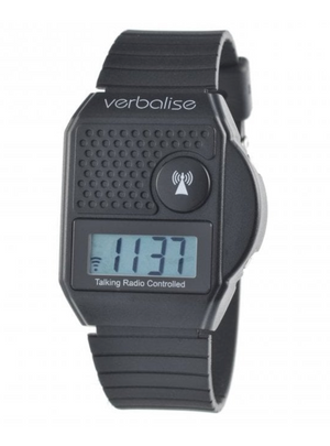 VER-D08 - Unisex radio controlled digital talking watch