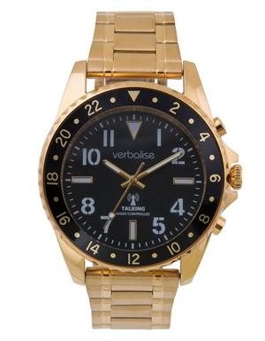 VMRC-DG Mens Deluxe Talking Watch Gold Plated