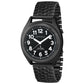 VBK90 Unisex Radio Controlled Talking Watch with Date, Alarm and Black Leather Strap