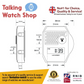 VER-D08 - Unisex radio controlled digital talking watch