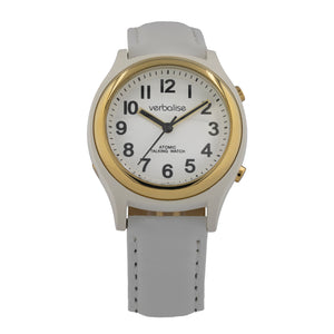 Ladies VLRC-21G Radio Controlled Talking Watch with Gold Bezel