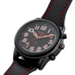 Mens Urban Talking Watch with Black Leather Pin or Expanding Strap