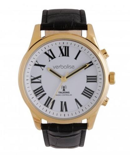 VMRC-109 - Mens Radio Controlled Talking Watch with Roman Numerals