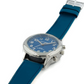 Men's Radio Controlled Talking Watch with Date, Alarms, stylish blue dial