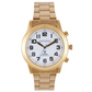 Mens Radio Controlled Calendar Talking Watch - Gold Plated