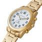 Mens Radio Controlled Calendar Talking Watch - Gold Plated