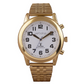 Mens Radio Controlled Calendar Talking Watch - Gold Plated