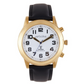 Mens Radio Controlled Calendar Talking Watch - Gold Plated