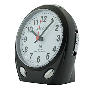 VTC-01 - Radio Controlled Talking Clock with 5 Daily Alarms in Black o